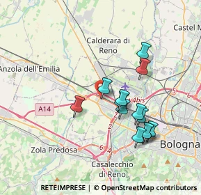 Mappa Tangenziale nord di Bologna, 40132 Bologna BO, Italia (3.32923)