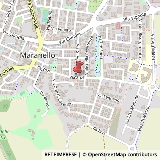 Mappa Via Zozi, 48, 41053 Maranello, Modena (Emilia Romagna)