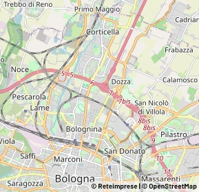 Mappa 40128 Bologna BO, Italia (3.3395)