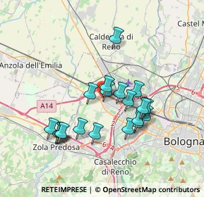 Mappa Via Nino Bixio, 40132 Bologna BO, Italia (3.2845)