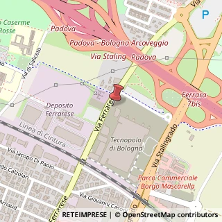 Mappa Via Ferrarese, 114, 40128 Bologna, Bologna (Emilia Romagna)