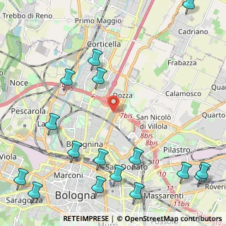 Mappa Via della Manifattura, 40128 Bologna BO, Italia (3.2075)