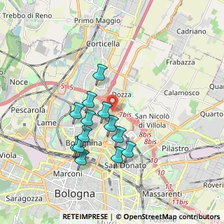 Mappa Via della Manifattura, 40128 Bologna BO, Italia (1.66308)