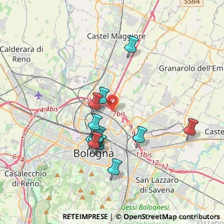 Mappa Via della Manifattura, 40128 Bologna BO, Italia (3.47583)