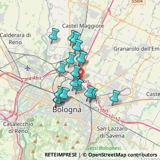 Mappa Via della Manifattura, 40128 Bologna BO, Italia (2.83579)