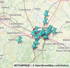 Mappa Via Calatafimi, 40132 Bologna BO, Italia (10.225)