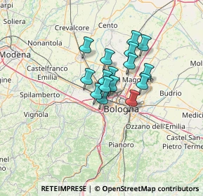 Mappa Via Calatafimi, 40132 Bologna BO, Italia (8.455)