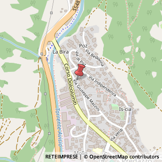 Mappa Via Giuseppe Mazzini, 70, 38037 Predazzo, Trento (Trentino-Alto Adige)