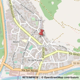 Mappa Via Dante Alighieri, 23/a, 38037 Predazzo, Trento (Trentino-Alto Adige)