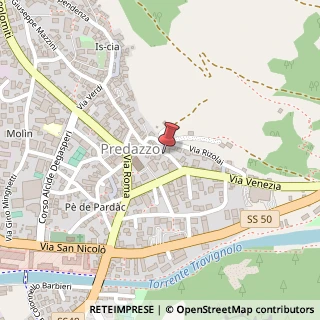 Mappa Via Nazionale, 29, 38037 Predazzo, Trento (Trentino-Alto Adige)