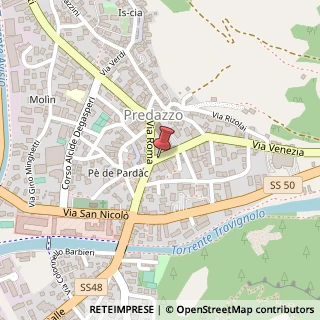 Mappa Via IX Novembre, 1, 38037 Predazzo, Trento (Trentino-Alto Adige)