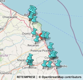 Mappa Via Buffaloreccia C.C. IperSimply, 60025 Loreto AN, Italia (16.4345)