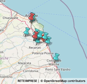 Mappa Via Buffaloreccia C.C. IperSimply, 60025 Loreto AN, Italia (9.36929)