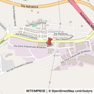 Mappa Via Zona Industriale Brodolini,  12, 60025 Loreto, Ancona (Marche)