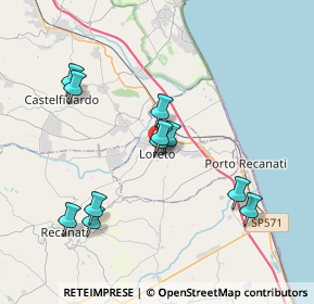 Mappa Piazza Basili, 60025 Loreto AN, Italia (3.68364)