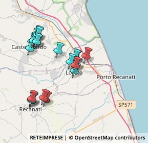 Mappa Piazza Basili, 60025 Loreto AN, Italia (3.837)