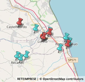 Mappa Piazza Basili, 60025 Loreto AN, Italia (3.45875)