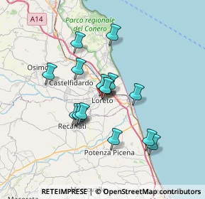 Mappa Piazza Basili, 60025 Loreto AN, Italia (5.71438)