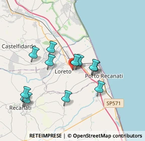 Mappa Via Buffolareccia, 60025 Loreto AN, Italia (3.61333)