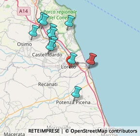 Mappa Via San Francesco D'Assisi, 60025 Loreto AN, Italia (7.13)