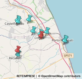 Mappa Via San Francesco D'Assisi, 60025 Loreto AN, Italia (3.61545)