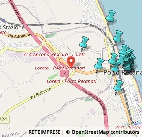 Mappa SS16 Adriatica, 60025 Loreto AN, Italia (1.3835)