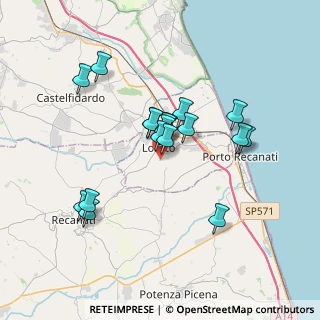 Mappa Via Cav di Vittorio Veneto, 60025 Loreto AN, Italia (3.08222)