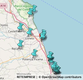 Mappa Via Sarpi, 62017 Porto Recanati MC, Italia (9.4285)