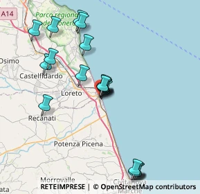 Mappa Via Sarpi, 62017 Porto Recanati MC, Italia (8.1185)