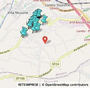 Mappa Via Leonessa, 60025 Loreto AN, Italia (1.0195)