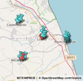 Mappa Via Giuliano da Sangallo, 60025 Loreto AN, Italia (4.033)