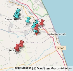 Mappa Via Toscana, 60025 Loreto AN, Italia (3.94118)