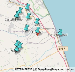 Mappa Via Toscana, 60025 Loreto AN, Italia (4.60077)