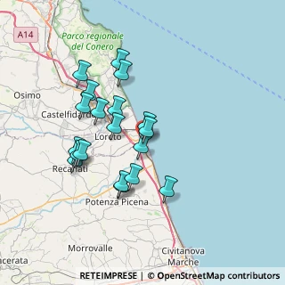 Mappa 62017 Porto Recanati MC, Italia (6.72211)