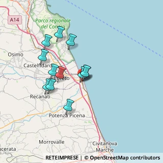 Mappa 62017 Porto Recanati MC, Italia (6.22167)