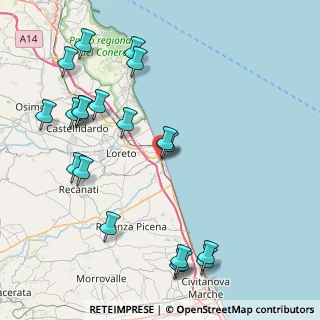 Mappa 62017 Porto Recanati MC, Italia (10.2155)
