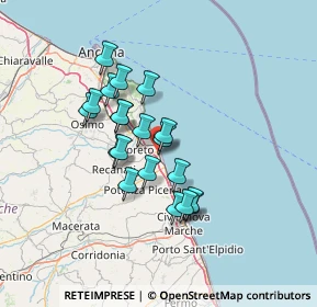 Mappa 62017 Porto Recanati MC, Italia (11.0715)
