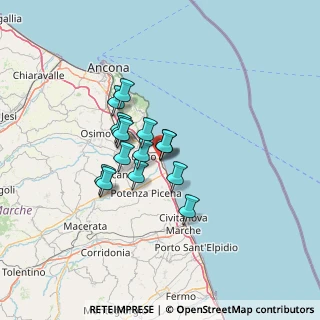Mappa 62017 Porto Recanati MC, Italia (9.54733)