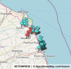 Mappa Via Alcide de Gasperi, 60025 Loreto AN, Italia (9.9255)