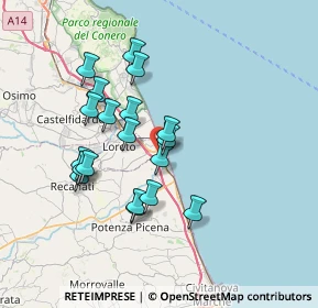 Mappa Via Alcide de Gasperi, 60025 Loreto AN, Italia (6.55684)