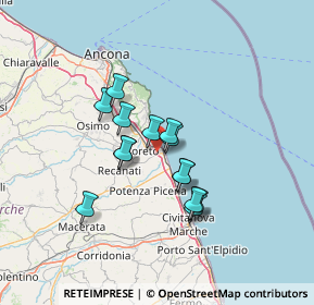 Mappa Via S. Antonio Selva, 60025 Loreto AN, Italia (10.37714)