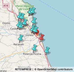 Mappa SS  Adriatica, 60025 Loreto AN, Italia (6.63444)