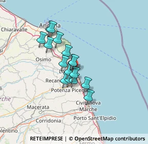 Mappa SS  Adriatica, 60025 Loreto AN, Italia (9.77938)