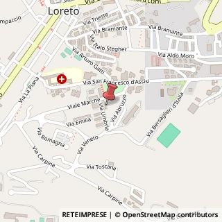 Mappa Viale Umbria, 3, 60025 Loreto AN, Italia, 60025 Loreto, Ancona (Marche)