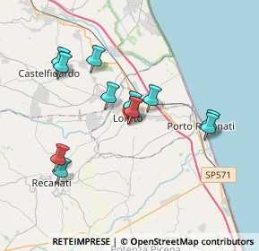 Mappa Via Marche, 60025 Loreto AN, Italia (3.55545)
