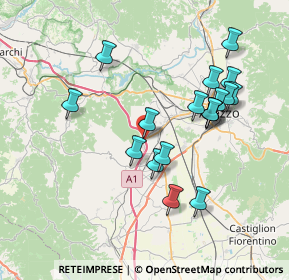 Mappa SP 21, 52041 Viciomaggio , Italia (7.41944)