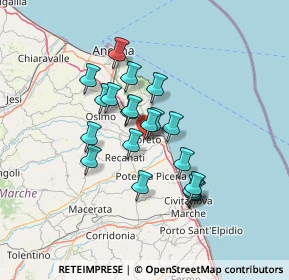 Mappa Via Impaccio, 60025 Loreto AN, Italia (11.141)