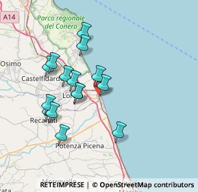 Mappa Via 29 marzo, 62017 Porto Recanati MC, Italia (6.78467)