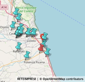 Mappa Via 29 marzo, 62017 Porto Recanati MC, Italia (8.0705)