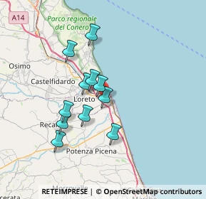 Mappa Via Urbani, 60025 Loreto AN, Italia (5.92364)